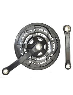 Angrenaj MTB, Otel, 28-38-48T, Ax Patrat, Negru