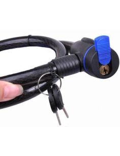 Antifurt Cablu Spiralat, Inchidere Cheie, 16x1000mm