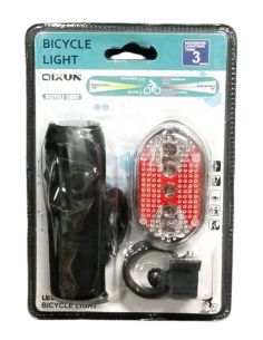 Lumini LED pentru bicicleta, Fata/spate, Negru/Rosu