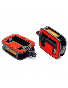 pedale bicicleta copil negru-rosu