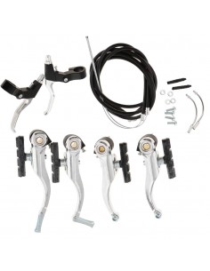 Set Frane Sypo V-Brake Fata + Spate Argintiu 110mm